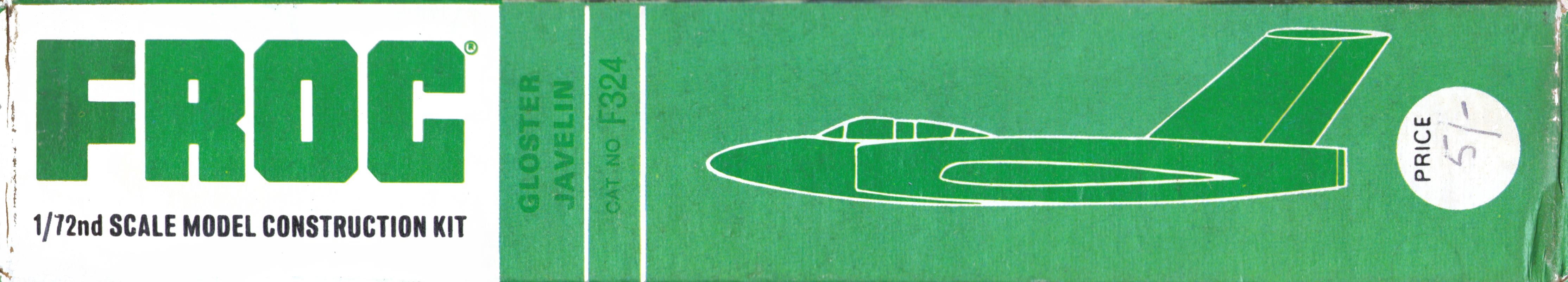 Коробка FROG 324P Gloster Javelin, International Model Aircraft, 1964